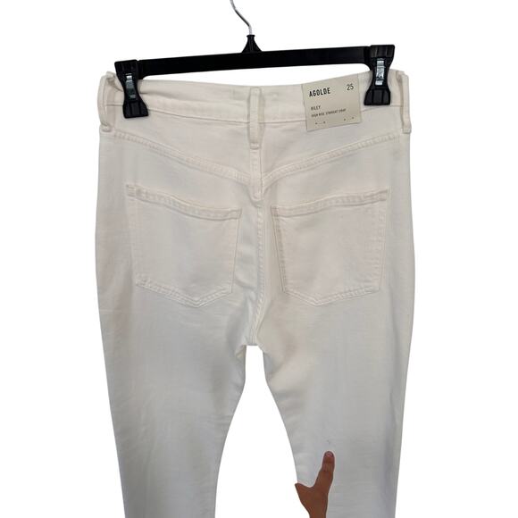 AGOLDE NWT Riley Crop Denim Jean in Whip // 25 - Picture 7 of 13